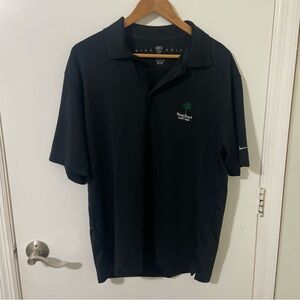 Nike Golf Men's Black Polo Shirt Custom Miami Beach Golf Club Logo Embroidery